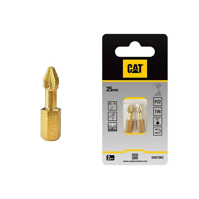CAT 25mm Diamond Tip Torsion Screwdriver Bits PZ2 Pack2