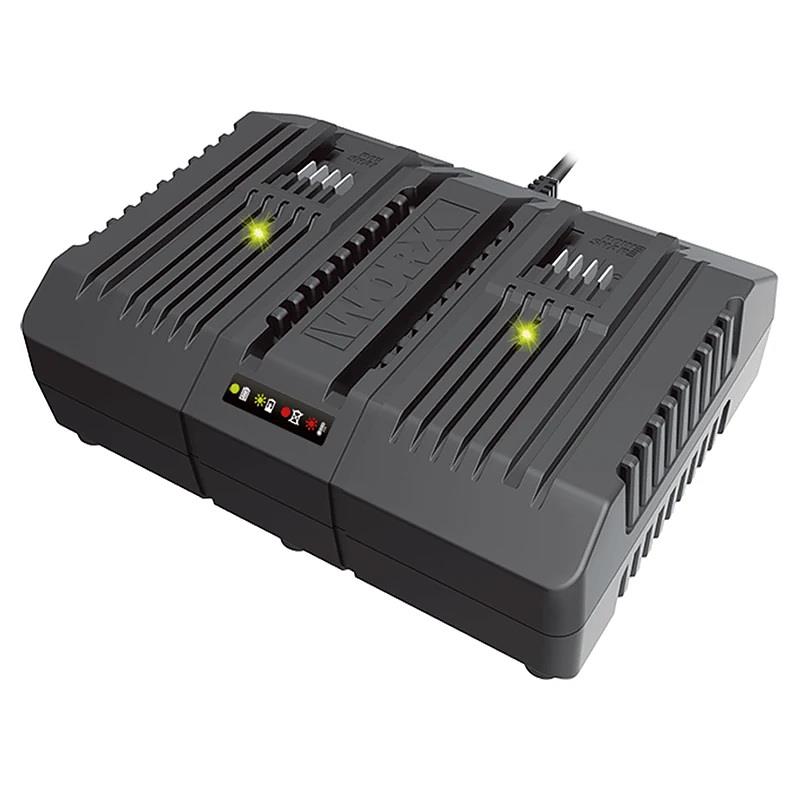 WORX Dual Port Fast Battery Charger for Lithium-Ion Accumulators 100-240V 20V output | 4.0A total 2.0A each Port | 50/60Hz | 100W | Class II IPX0 – image 7