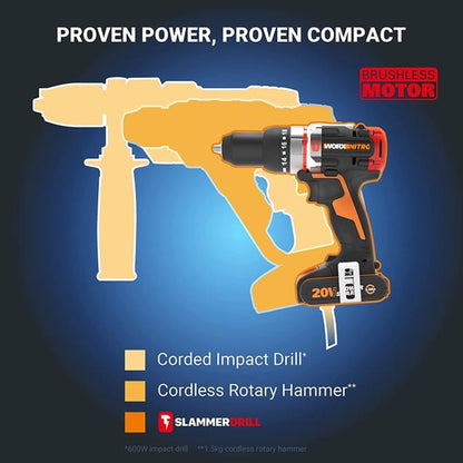 WORX Slammer 3-In-1 Active Hammer Drill 20V Kit – image 7