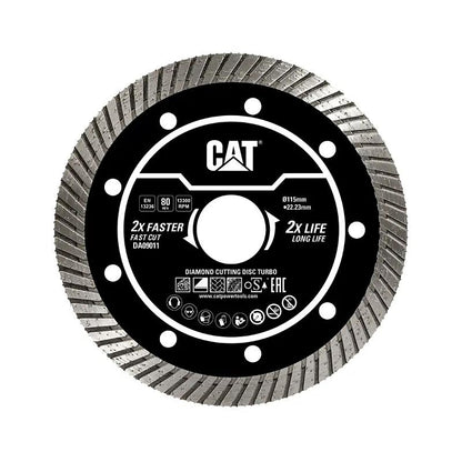 CAT Diamond Disc Turbo115Mm22.23 Bore 10Mm Height Thick 2.2Mm