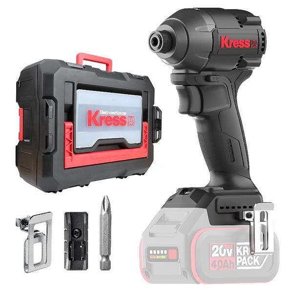 KRESS 1/4 Impact Driver 20V BL 230Nm 4 Mode TOOL ONLY image 1