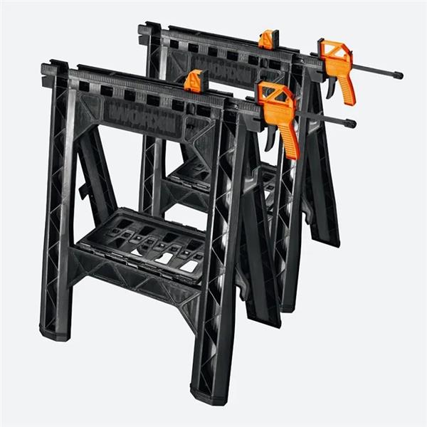 WORX Clamping Sawhorses with Bar Clamps | Twin Set - main image