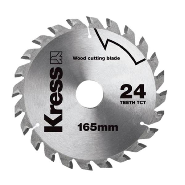 KRESS Circular Saw TCT Blade 165mm 24T 8500rpm image 1