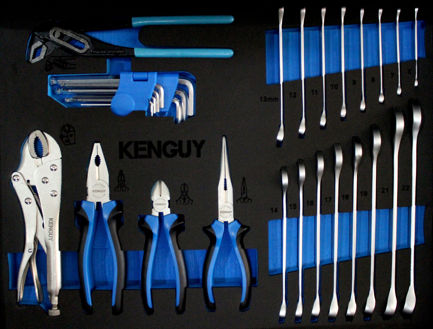 KenGuy Black Tool Trolley — Complete 155-Piece Toolkit