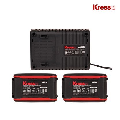 KRESS 2 x 6.0ah Battery & Fast Charger Combo