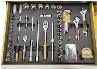 KenGuy Khaki Tool Trolley — Complete 155-Piece Toolkit