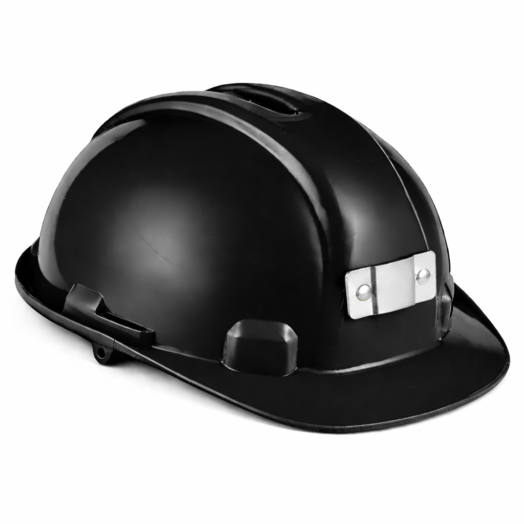Hard Hat with Clamp Light Bracket – Industrial Safety Helmet with Mounting System