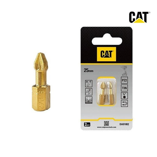 CAT 25mm Diamond Tip Torsion Screwdriver Bits PZ2 Pack2