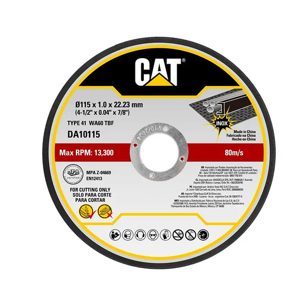 CAT Cutting Disc 115mm x 1mm x 22.2mm 10pcs