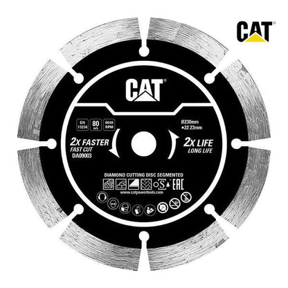 CAT Diamond Cutting Disc Segmented 230mm x Bore 22.23mm