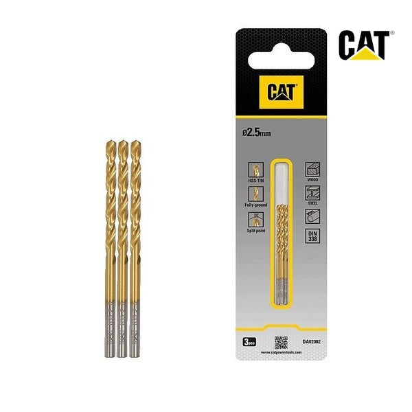 CAT HSS Drill bit 2.5 x 57mmPack3