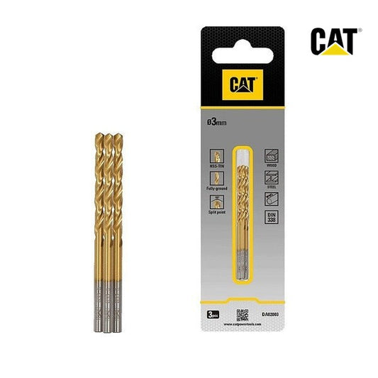 CAT HSS Drill bit 3 x 61mmPack3