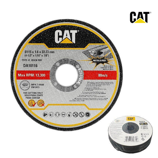 CAT MetalInox Cutting Disc 115mm x 1.6mm 22.23mm 10pcs