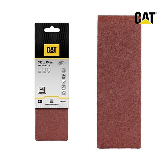 CAT Sanding Sheets Belts 533 x 75mm 6pcs