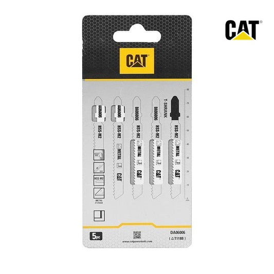 CAT T118B HSS Metal Jigsaw Blades – 18 TPI (5 Pack)