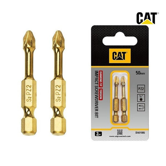 CAT Torsion Impact Screwdriver Bits PZ3Pack2 50mm