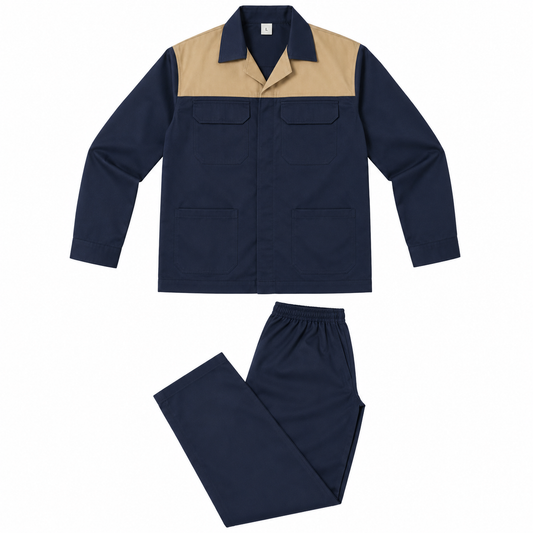 Two Tone Conti Suit Khaki/Navy Blue