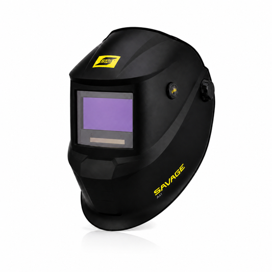 ESAB Savage A41 Black welding helmet on a white background