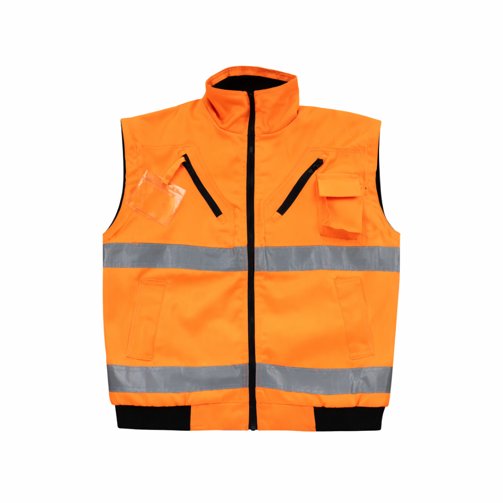 WINTER BUNNY JACKET ZIP-OFF SLEEVE - ORANGE