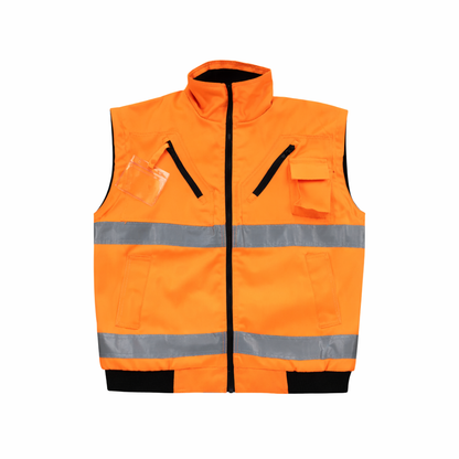 WINTER BUNNY JACKET ZIP-OFF SLEEVE - ORANGE