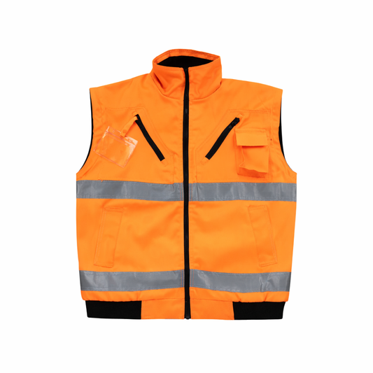 WINTER BUNNY JACKET ZIP-OFF SLEEVE - ORANGE