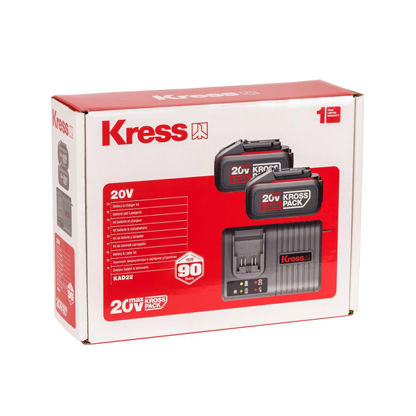KRESS 2 x 6.0ah Battery & Fast Charger Combo