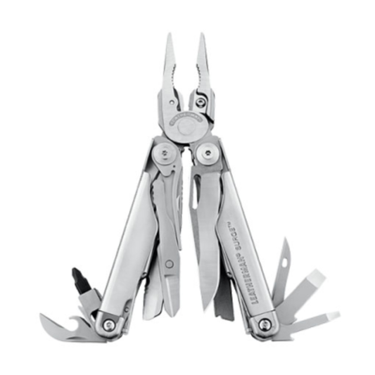 Leatherman Surge multi-tool with black nylon pouch