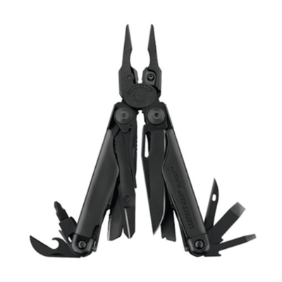 Leatherman Surge Black multi-tool with black nylon pouch