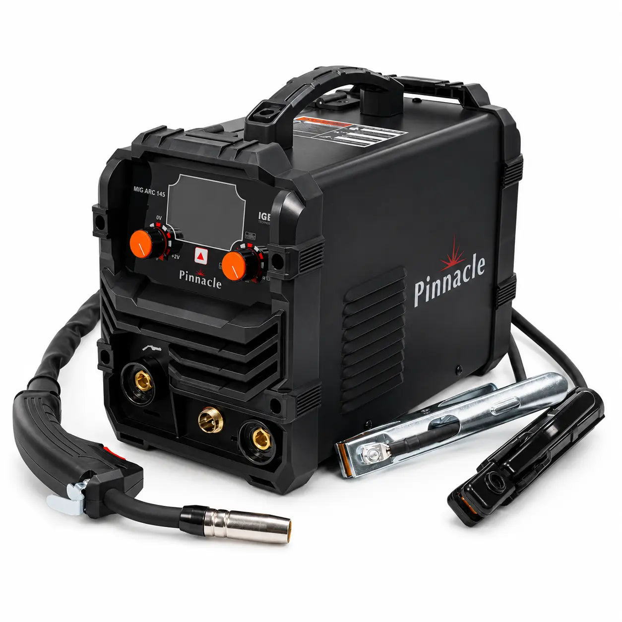 Pinnacle MIGARC 145 welding machine with MIG torch, earth cable and included leads