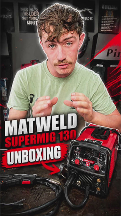 MATWeld Super MIG 130A Gasless MIG / MMA / Lift TIG Inverter Welder