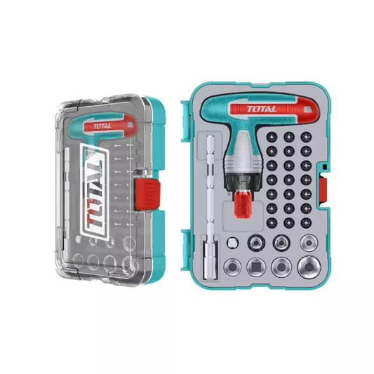 TOTAL Screwdriver T-Handle 31-Piece Set