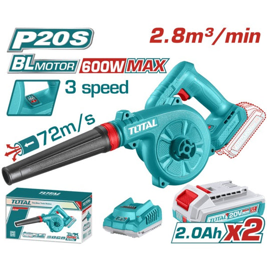 Total 20V Blower 600W B/L 2X2AH+ 2AH Charger