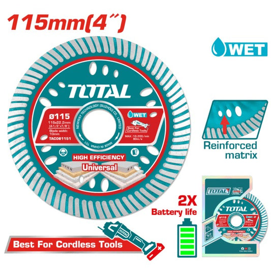 Total Abrasive Diamond Disc Ultra Thin 115mmx1.0mm