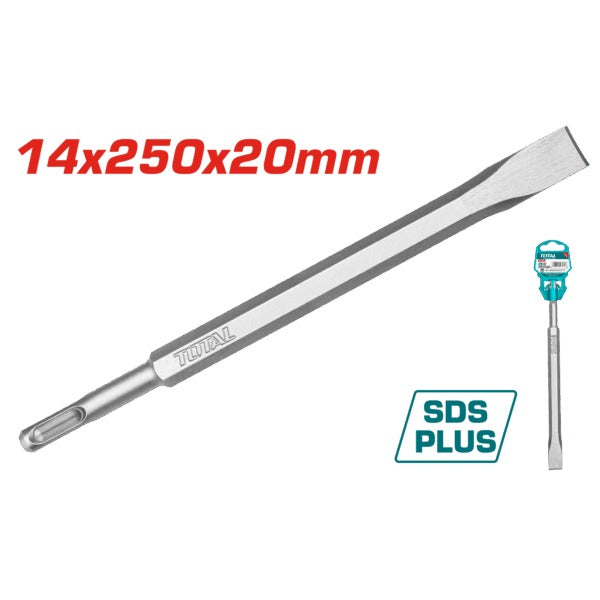 Total Chisel SDS Plus 14X250mm Flat