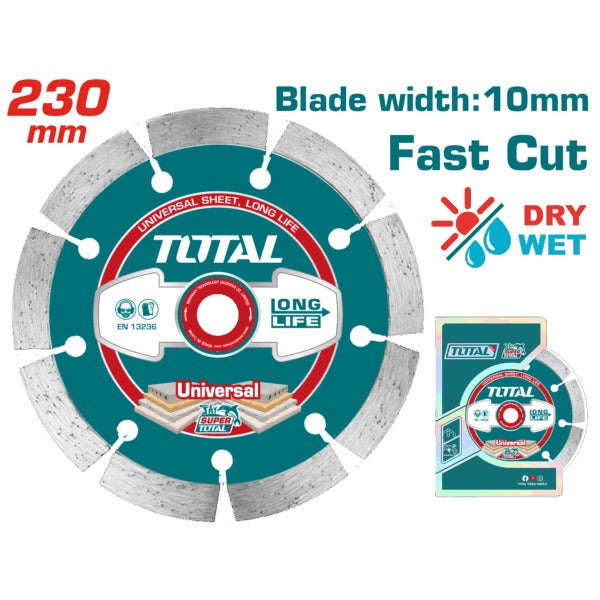 Total Abrasive Diamond Blade 230mm Seg