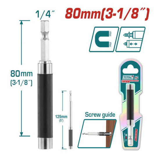 Total Magnetic Screwdriver Bit Holder 1/4 x 80mm