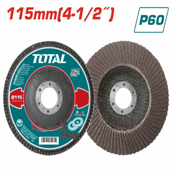 Total Abrasive Flap Disc 115XP60 AO (BROWN)
