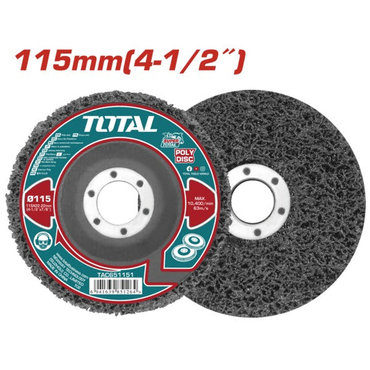 Total Abrasive Poly Strip Disc 115mmX22.22mm