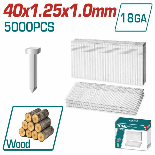 Total Air Brad Nail 40×1.25×1.0mm/5000Pc