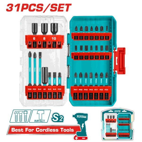 Total Screw driver Bit Set Impact 31PC