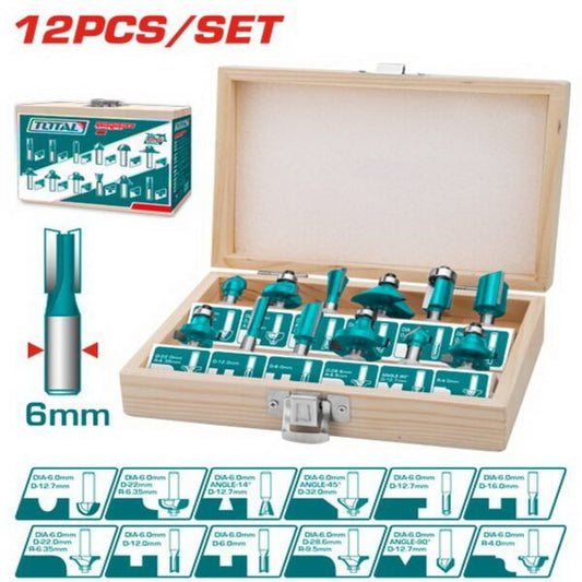 Total Router Bit Set 12Pc