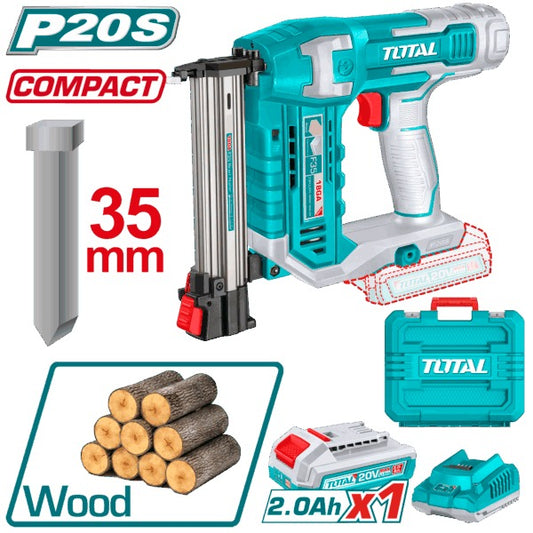 Total 20V Brad Nailer F15-F35 1x2AH+ 2AH Charger