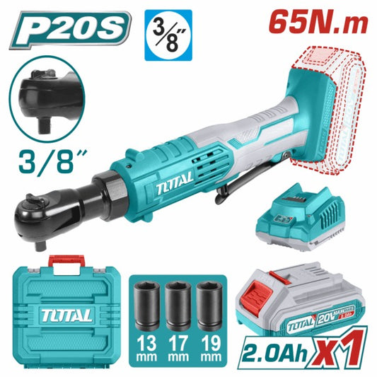 Total 20V Ratchet 3/8dr 65nm 1x2AH+ 2AH Charger