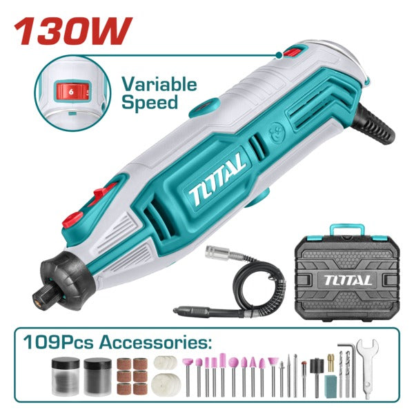 Total 220V Mini Die Grinder 130W+109Pc Acc (KIT)