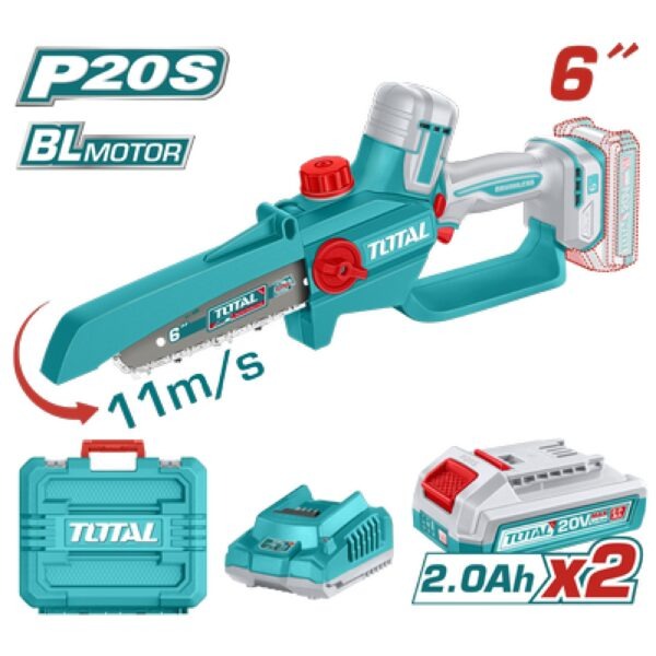 Total 20V Pruner Saw 2X2AH+2AH Charger