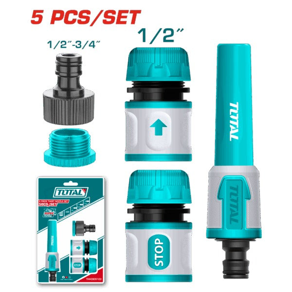 Total Garden Twist Nozzel 5PC