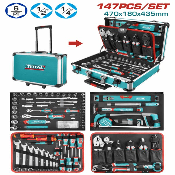 Total Toolbox / Chest 147Pc 1/2-1/4