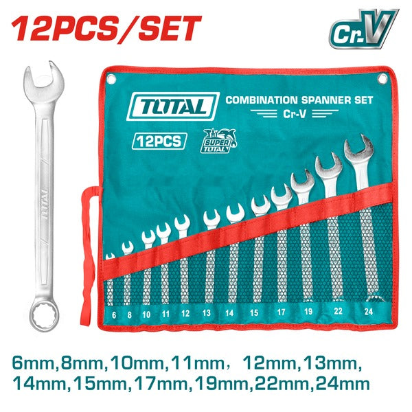 Total Spanner Set 6-24mm 12PC