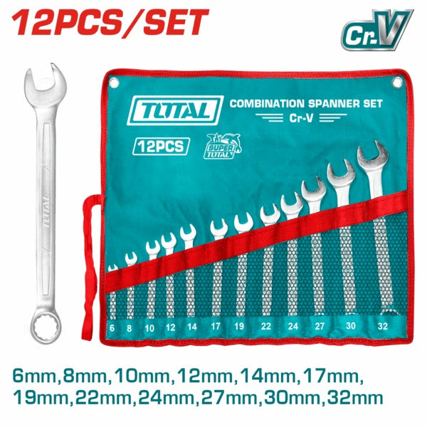 Total Spanner Set 6-32mm 12Pc