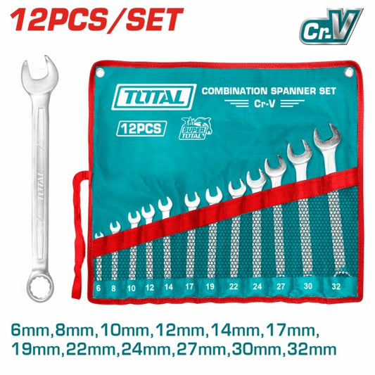Total Spanner Set 6-32mm 12Pc